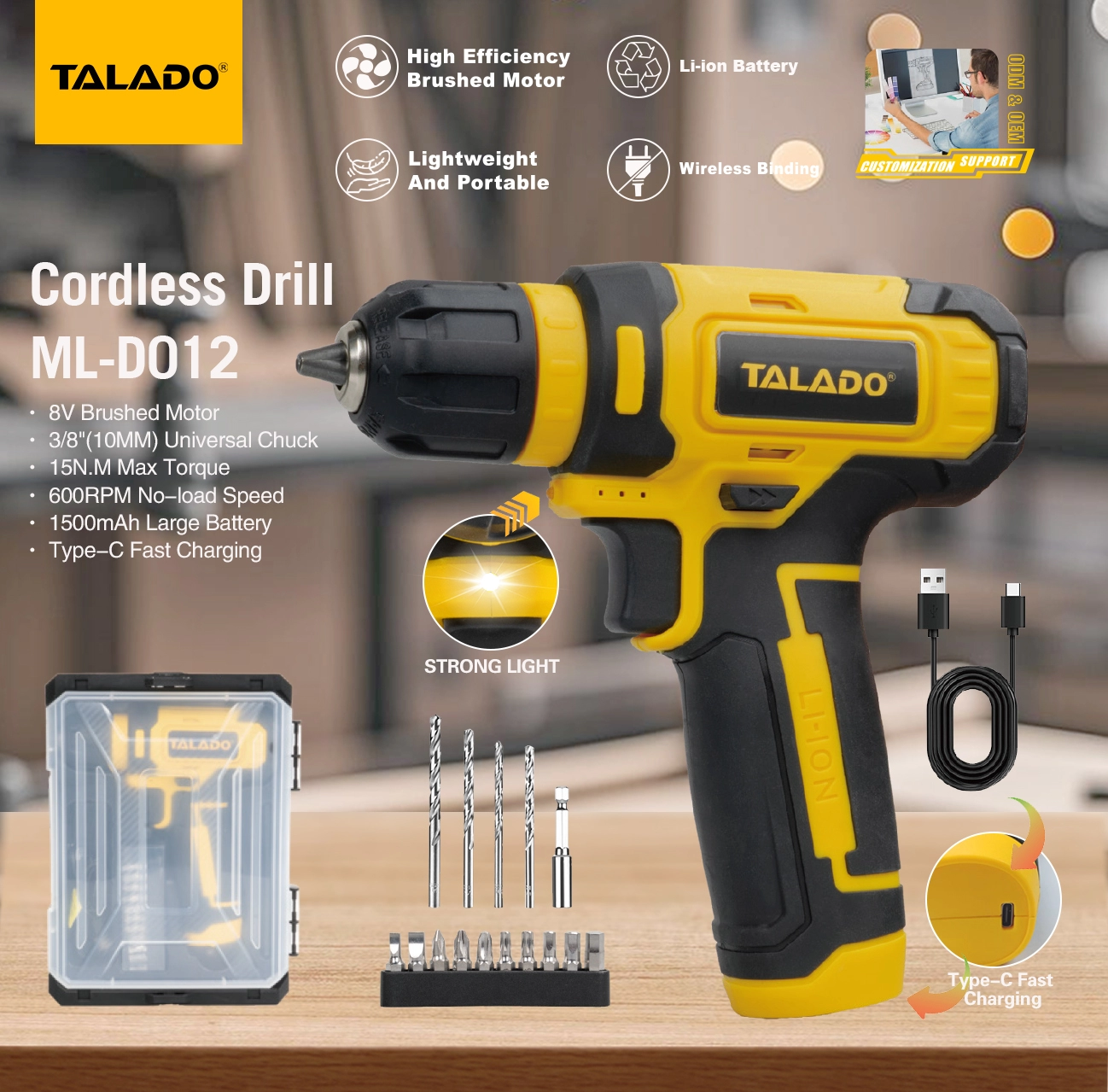  8V Cordless Drill