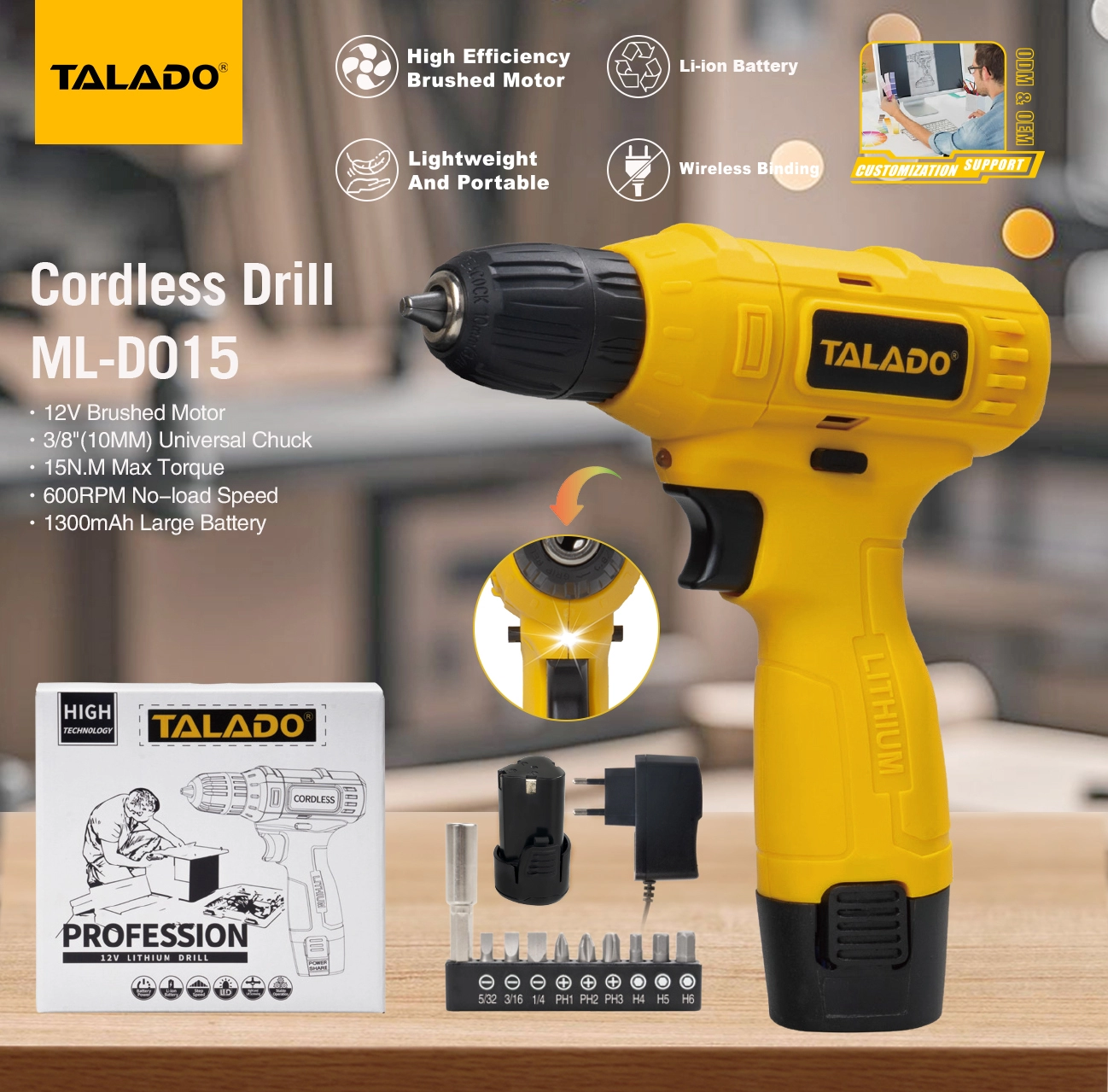 12V Cordless Drill