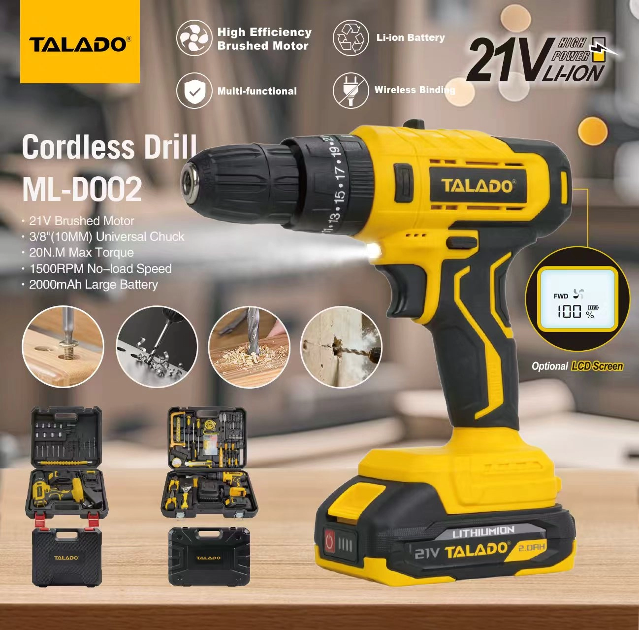 21V Cordless Drill