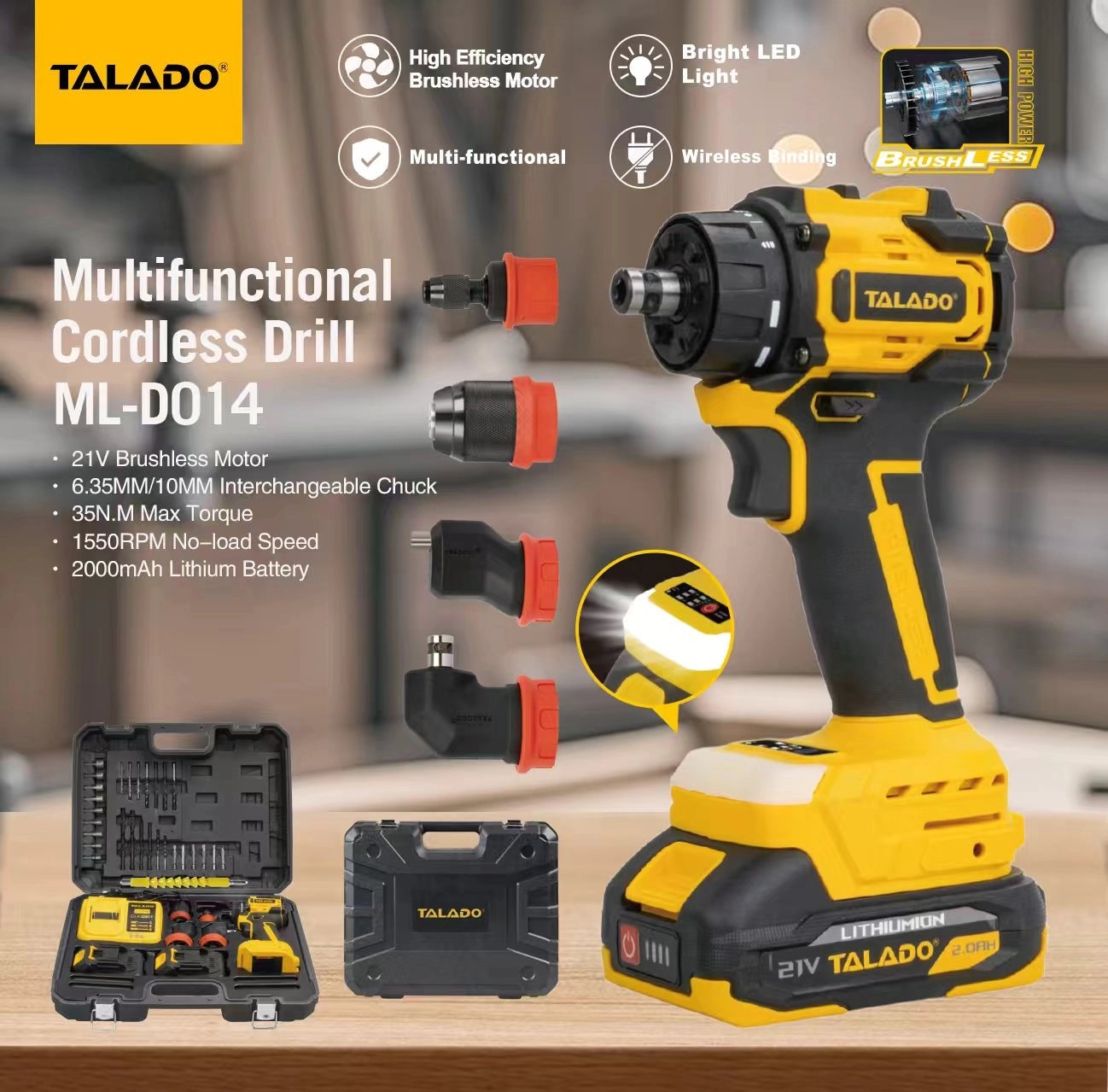 21V Multifunctional Cordless Drill