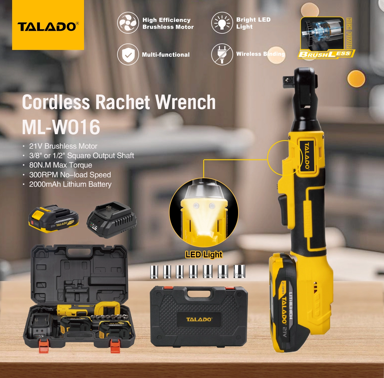 21V Cordless Rachet Wrench