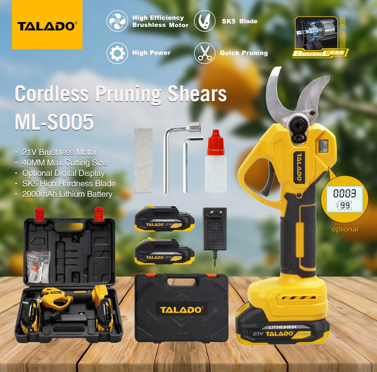 21V Cordless Pruning Shears