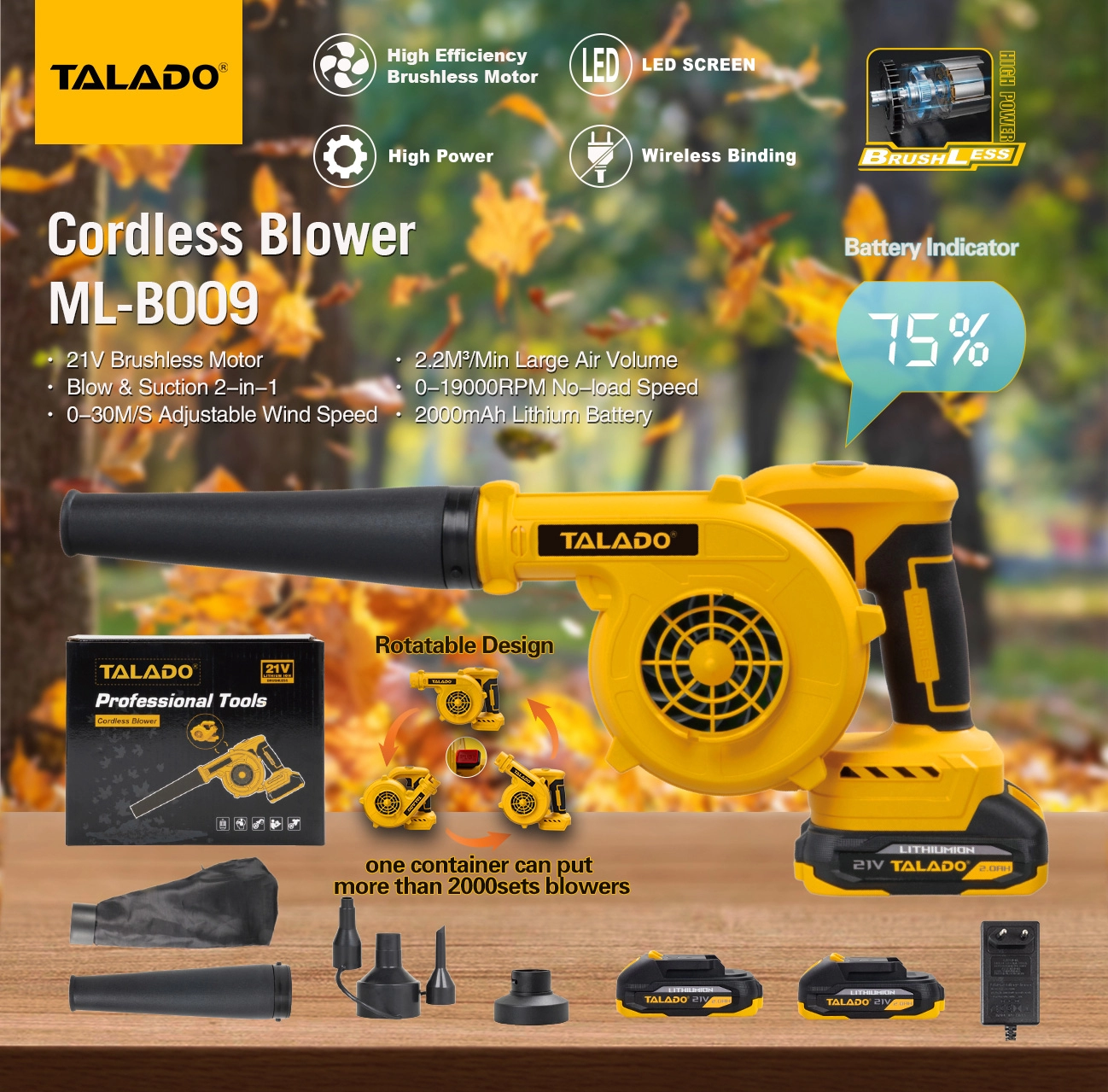 21V Cordless Blower/Vacuum