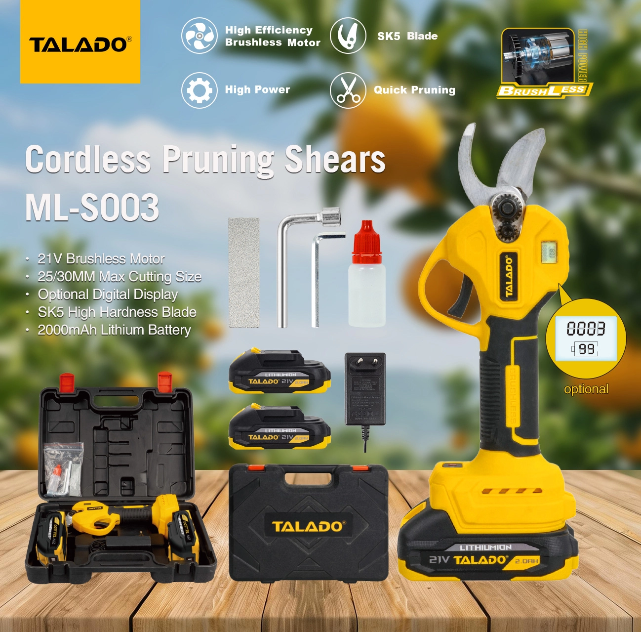 21V Cordless Pruning Shears