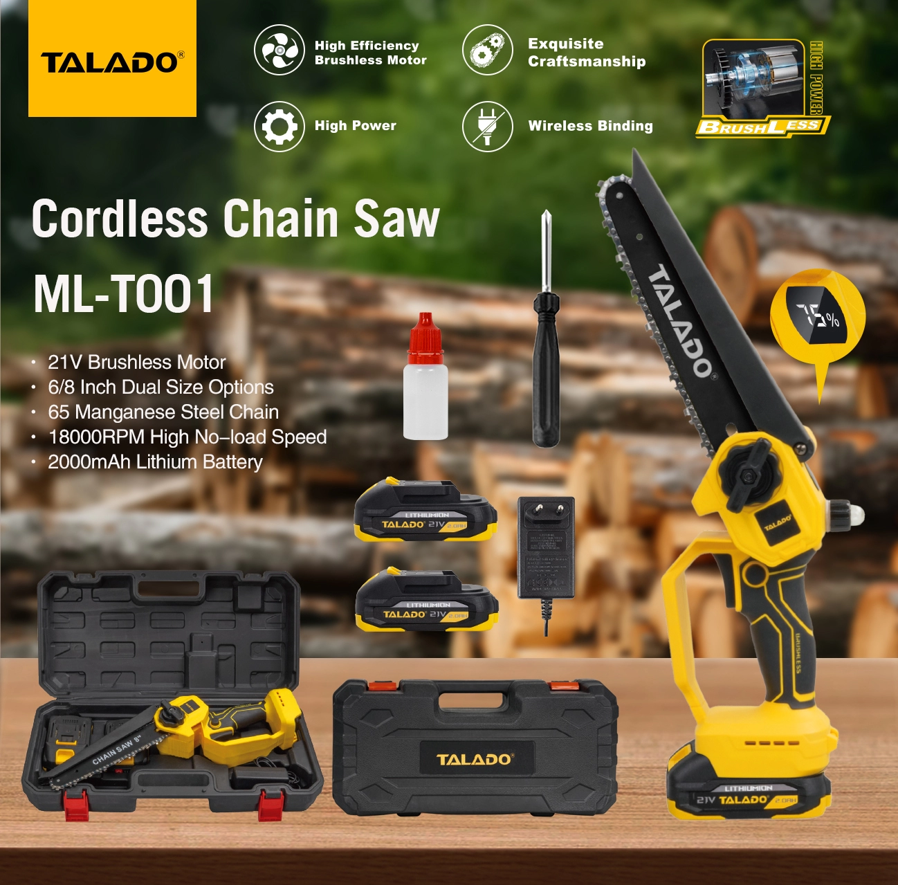21V Cordless Chain Saw
