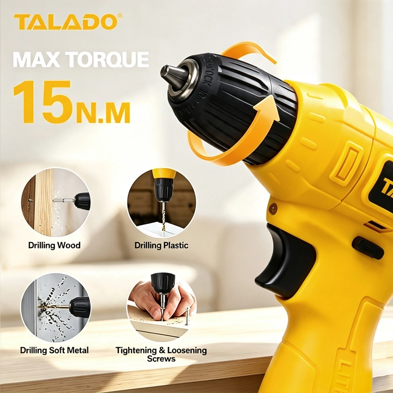 12V Lightweight Rechargeable Cordless Drill Compact Handheld Power Drill For Home Daily Repair Factory Direct Supply