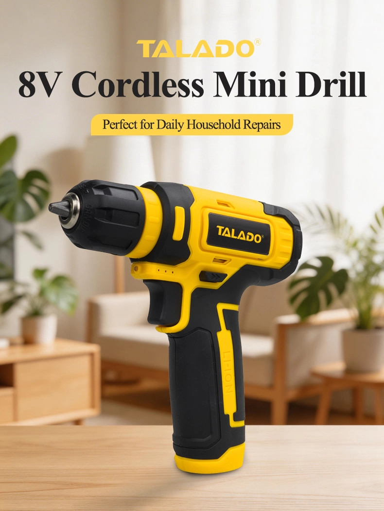 8V Mini Cordless Drill Type C Fast Charge Household Power Drill