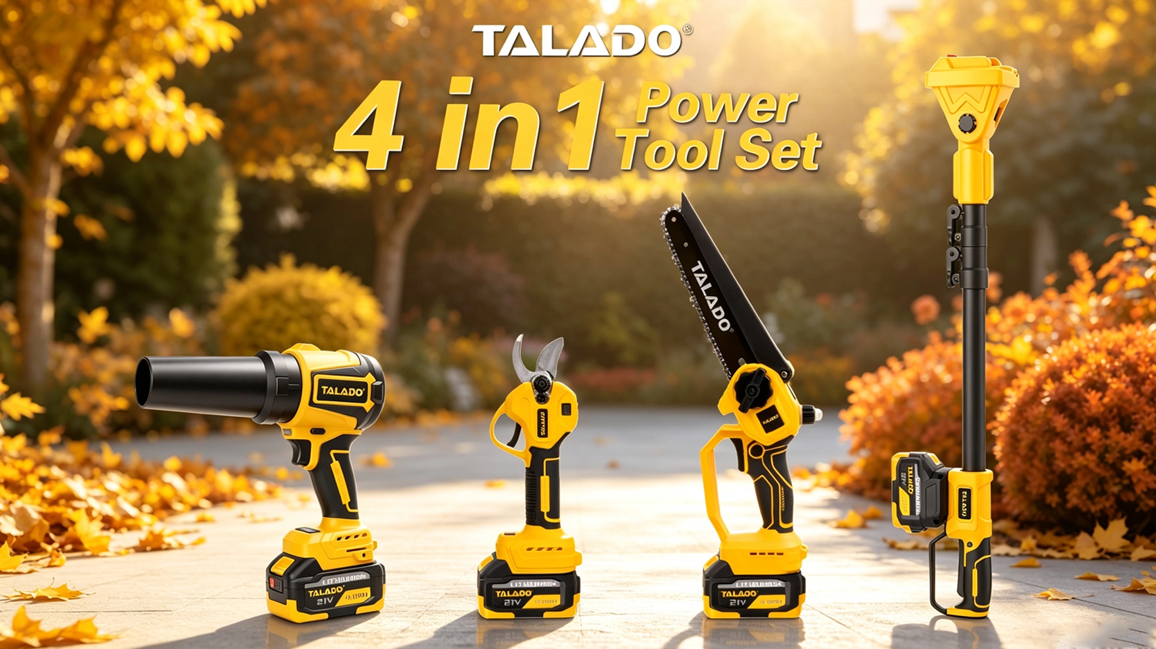 TALADO-4‑in‑1-Cordless-Garden-Tool-Set