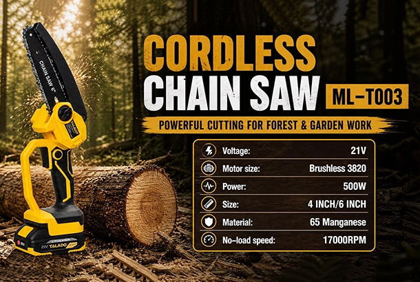 Cut Yard Work Time in Half! Meet Our New ML‑T003 Cordless Handheld Chainsaw