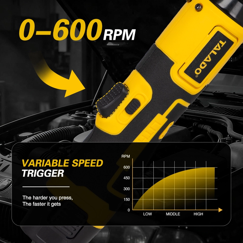 12V Cordless Ratchet Wrench 3/8" Square Drive 30N.M Portable Electric Ratchet Wrench for Auto Repair & Tightening Work