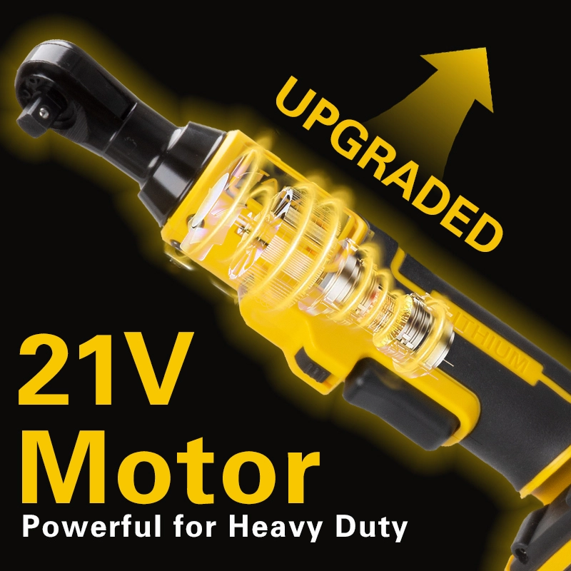 21V Cordless Ratchet Wrench 3/8" Square Drive 40N.M Rechargeable Electric Ratchet Wrench for Automotive Repair & Nuts Removal