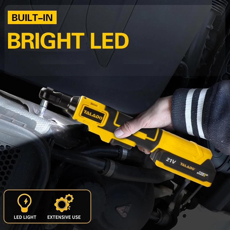 21V Cordless Ratchet Wrench 3/8" Square Drive 40N.M Rechargeable Electric Ratchet Wrench for Automotive Repair & Nuts Removal
