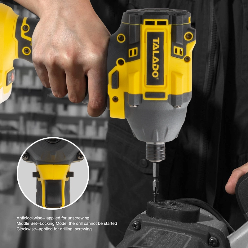 21V Brushless Cordless Impact Driver 280N.M 6.35mm Chuck Rechargeable Lithium Electric Screwdriver for Fastening & Assembly