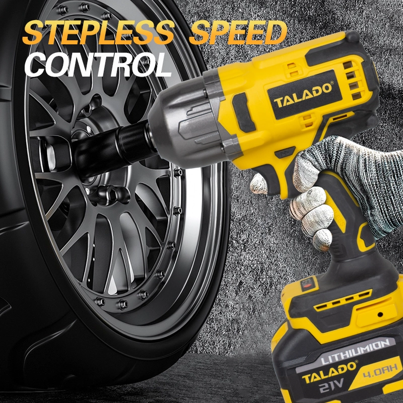 21V Brushless Cordless Impact Wrench, 800N.m Max Torque 1/2" Square Drive Lithium-ion Power Wrench for Auto Repair & Construction