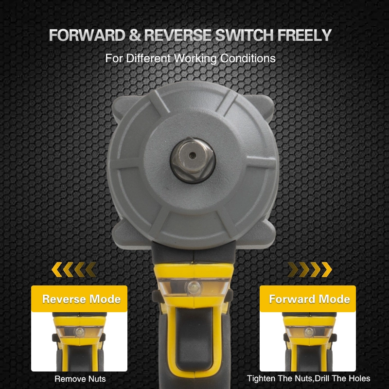 21V Brushless Impact Wrench 1100N.M High Torque 1/2 Inch Cordless Wrench For Tire & Machinery Repair
