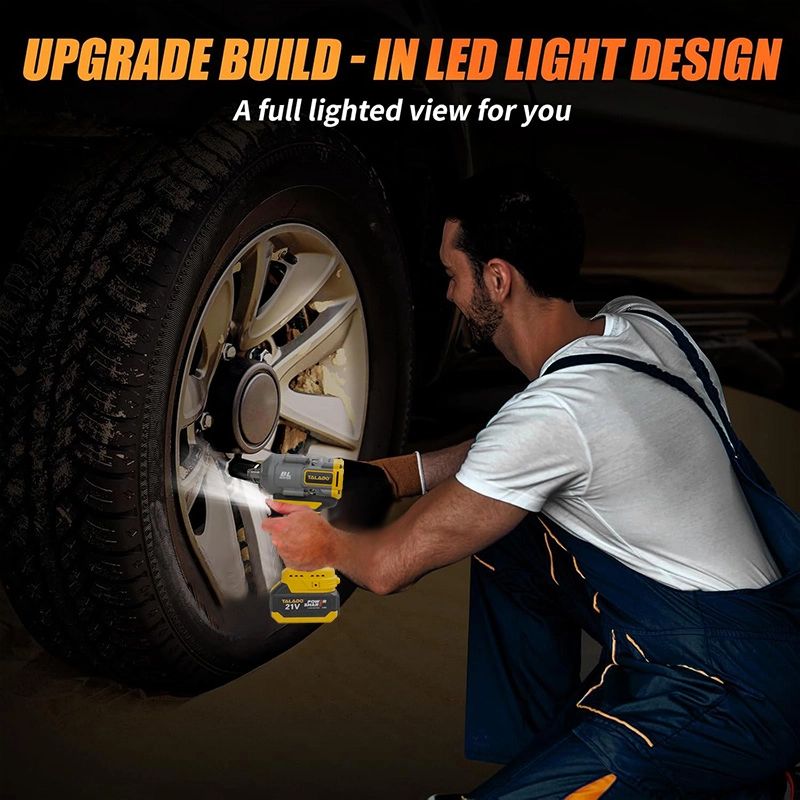21V Brushless Impact Wrench 1100N.M High Torque 1/2 Inch Cordless Wrench For Tire & Machinery Repair