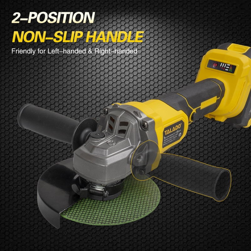 21V Brushless Cordless Angle Grinder 3 Speed 100/125MM Cutting Disc For Metal Cutting & Grinding Work