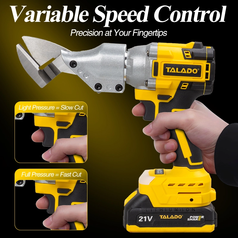 21V Brushless Cordless Iron Shears, Electric Metal Sheet Cutter 180N.M for Cutting Stainless Steel & Aluminum Plate