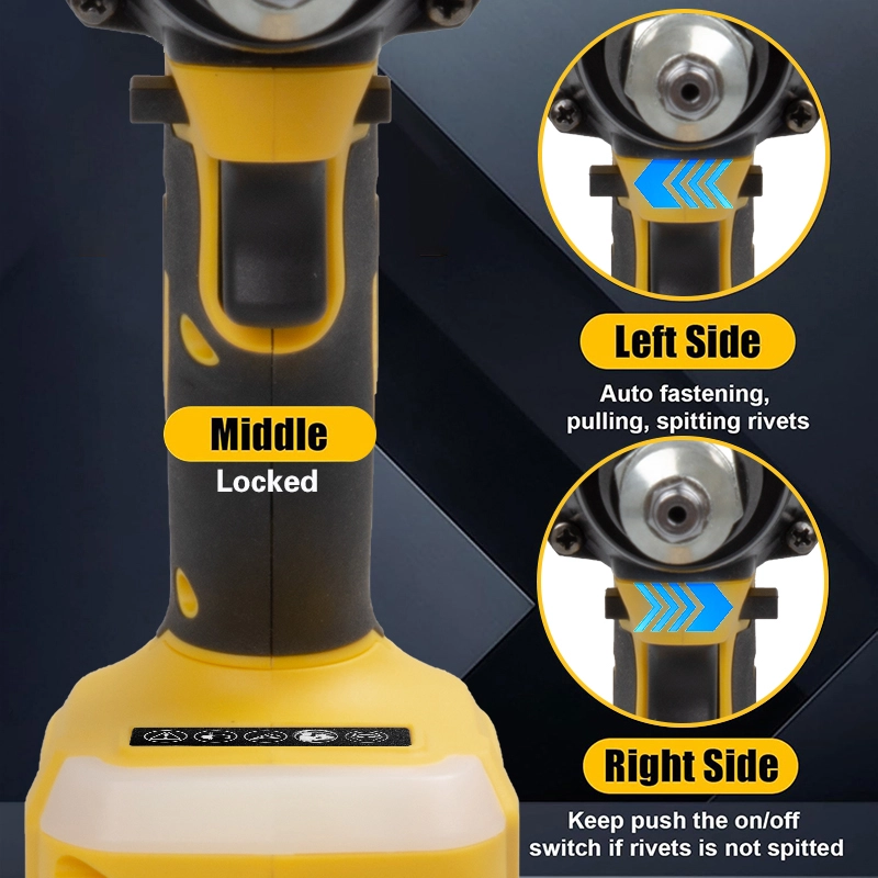 21V Brushless Cordless Rivet Gun ML-R005, Portable Electric Riveter Tool for 2.4-5.0mm Blind Rivets for Metal Working & Industrial Assembly