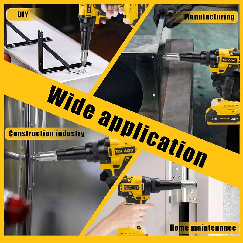 21V Brushless Cordless Rivet Gun ML-R005, Portable Electric Riveter Tool for 2.4-5.0mm Blind Rivets for Metal Working & Industrial Assembly