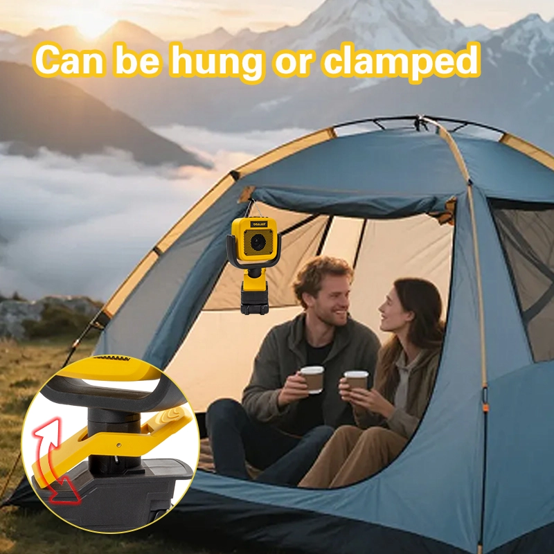 21V Cordless Camping Bluetooth Speaker ML-D017, Portable Wireless Speaker Compatible With 21V Lithium Battery for Outdoor Camping & Fishing