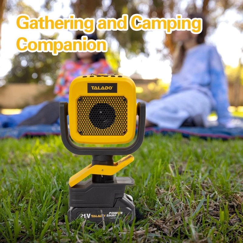 21V Cordless Camping Bluetooth Speaker ML-D017, Portable Wireless Speaker Compatible With 21V Lithium Battery for Outdoor Camping & Fishing