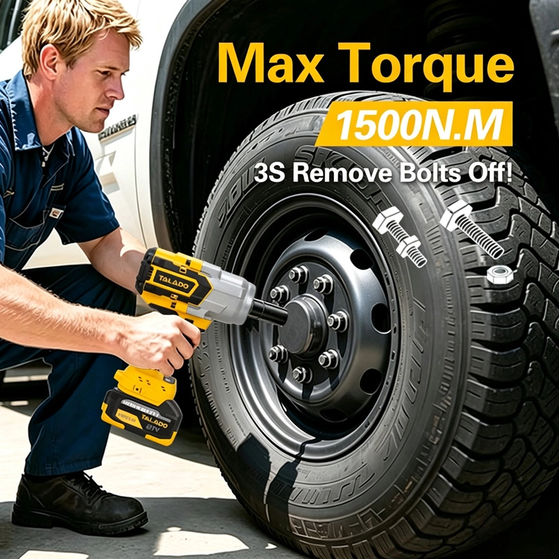 21V Brushless Cordless Impact Wrench 1500N.M, 3/4" Square Drive High Torque Electric Wrench ML-W018 for Truck & Rail Maintenance