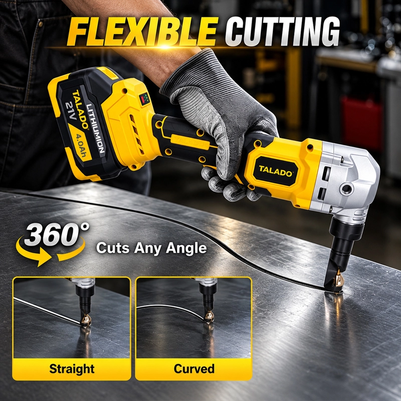 21V Brushless Cordless Metal Nibbler TALADO ML-N001 | For Stainless Steel Iron Aluminum Sheet Cutting
